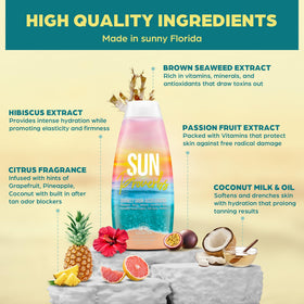Elegant Sun Sun Proverbs ingredients display highlights natural extracts and tyrosines