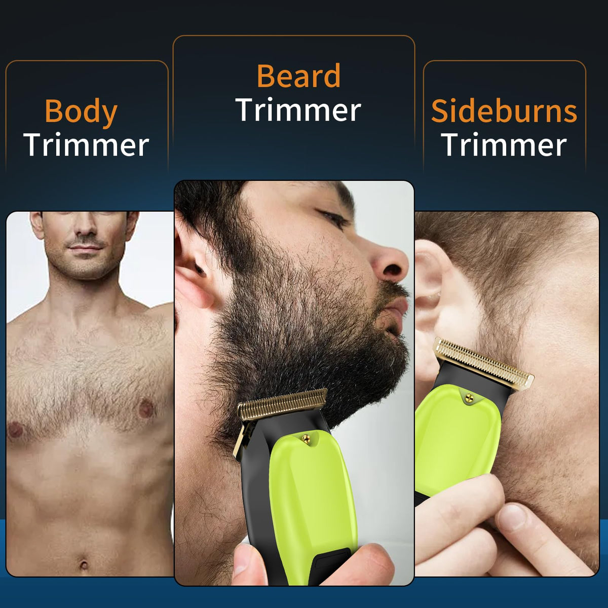 Elehomyou lifestyle grooming scene showing finished beard and neat styling