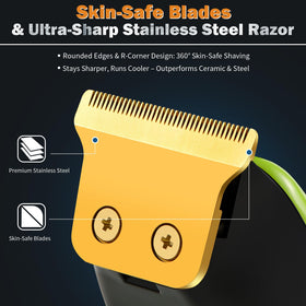 Elehomyou stainless-steel blades close-up showing smooth trim performance