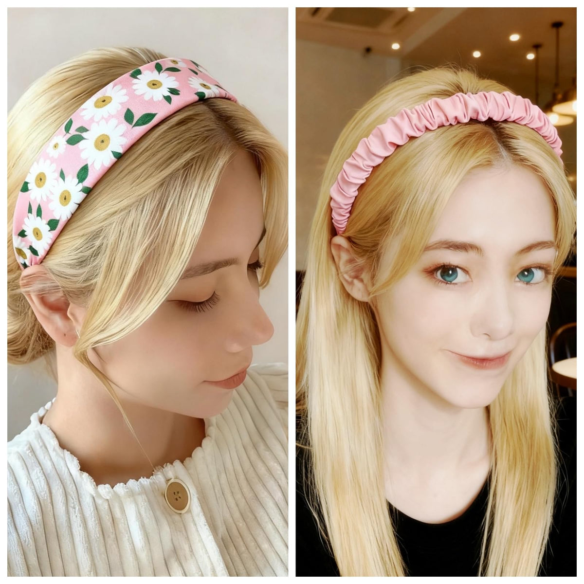 Eleilians headband held in hand for scale showing size and lightweight benefit