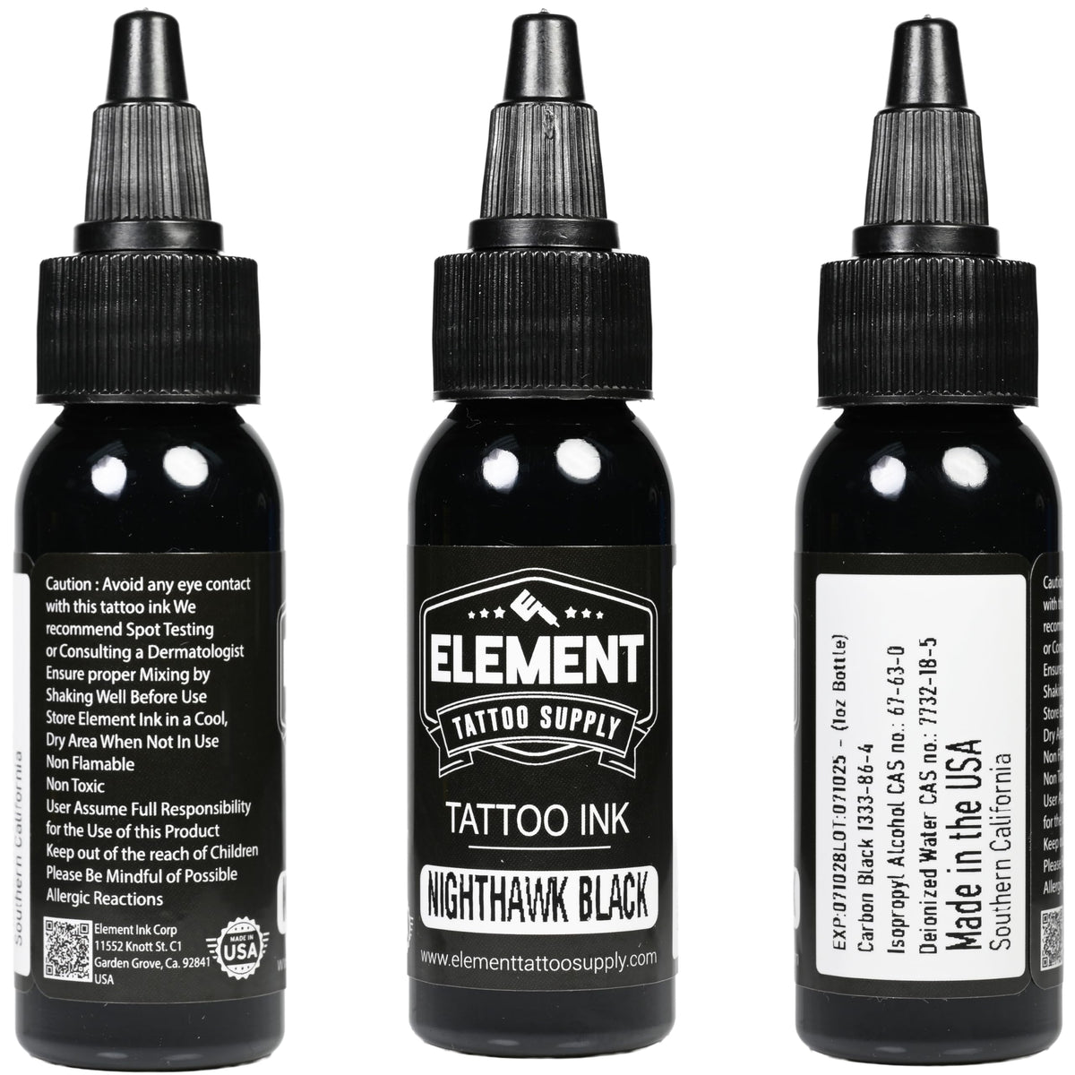 Element Nighthawk Black bottle top and cap for secure studio use benefit