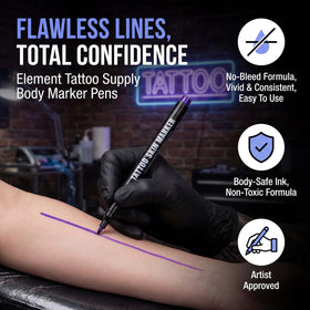 Element Tattoo Supply close-up of bold tip for precise, consistent lines