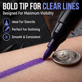 Element Tattoo Supply pen held in hand to show comfortable size and control