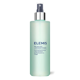 ELEMIS front packaging of Balancing Lavender Toner shows size and branding benefit: calming