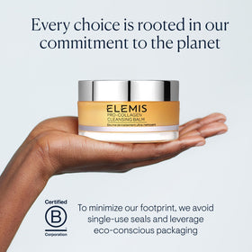 ELEMIS cleansing balm being wiped with a damp cloth for soft skin