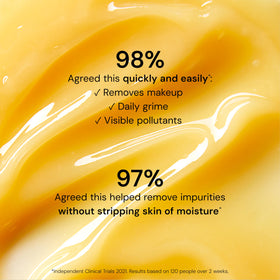 ELEMIS balm held in hand showing size and daily-use scale