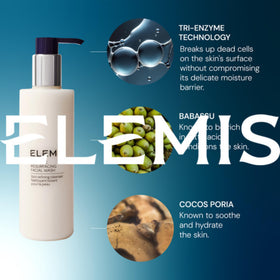 ELEMIS before and after texture comparison showing refined pores and brighter skin