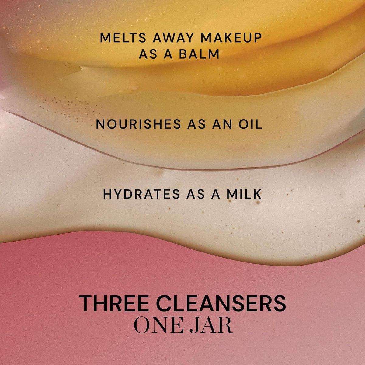 ELEMIS product massaged onto model face benefit: dissolves makeup and hydrates skin