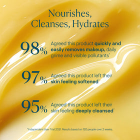 ELEMIS cleansing balm massaged onto face demonstrating gentle removal