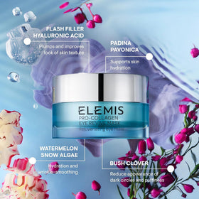 ELEMIS label close-up showing product name and usage guidance benefit