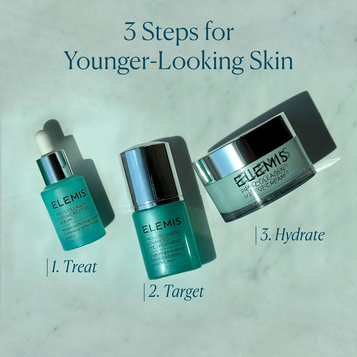 ELEMIS serum applied on skin to show smoothing and hydrating effect