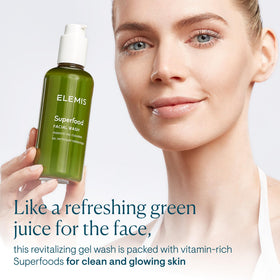 ELEMIS gel texture close-up demonstrating lightweight, hydrating lather