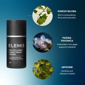 ELEMIS 30ml jar beside toiletries illustrating travel-friendly size benefit