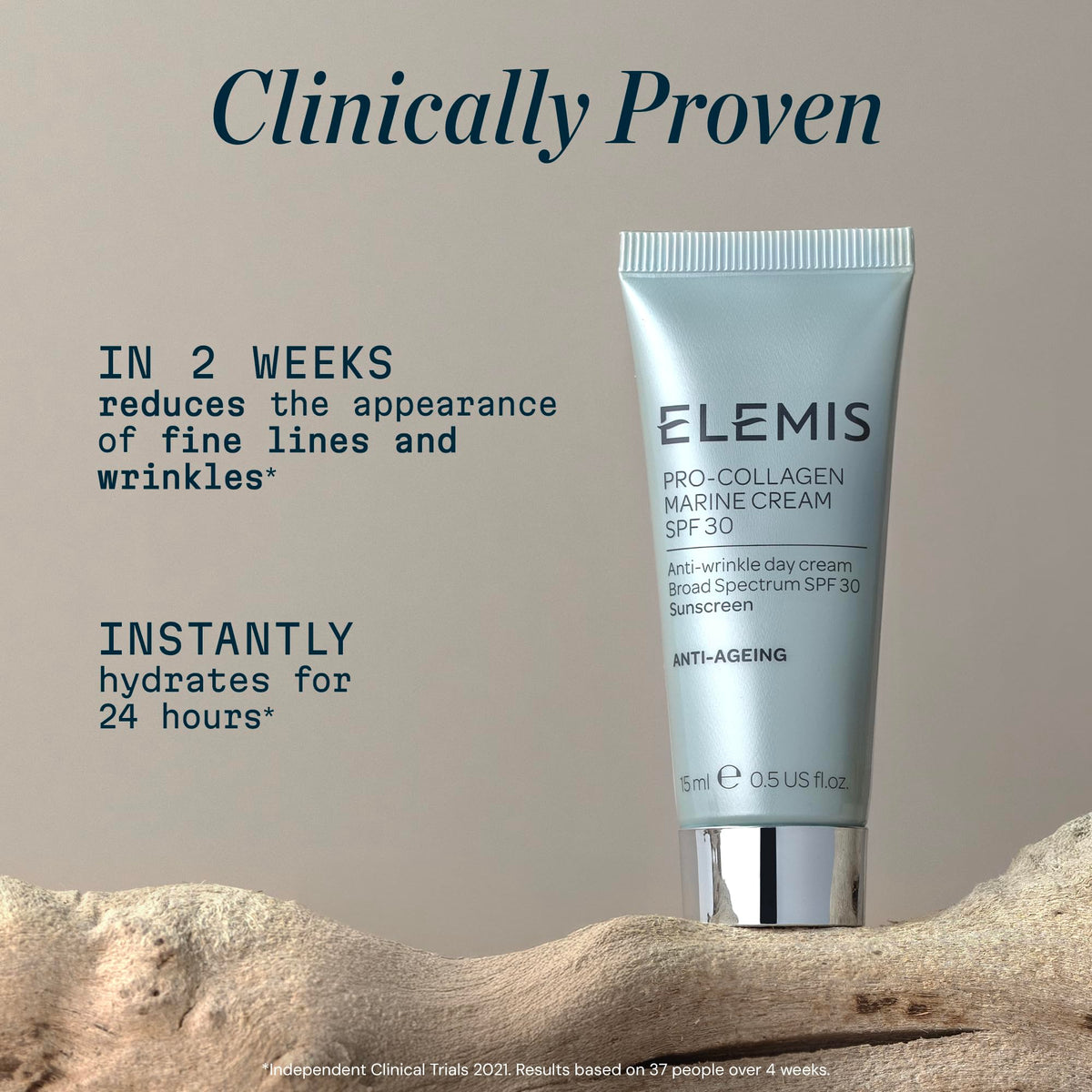ELEMIS cream being applied on hand demonstrating non-greasy hydration