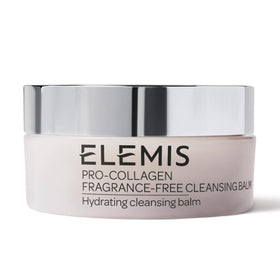 ELEMIS jar front view showing Pro-Collagen Balm and elegant packaging benefit: clear product ID