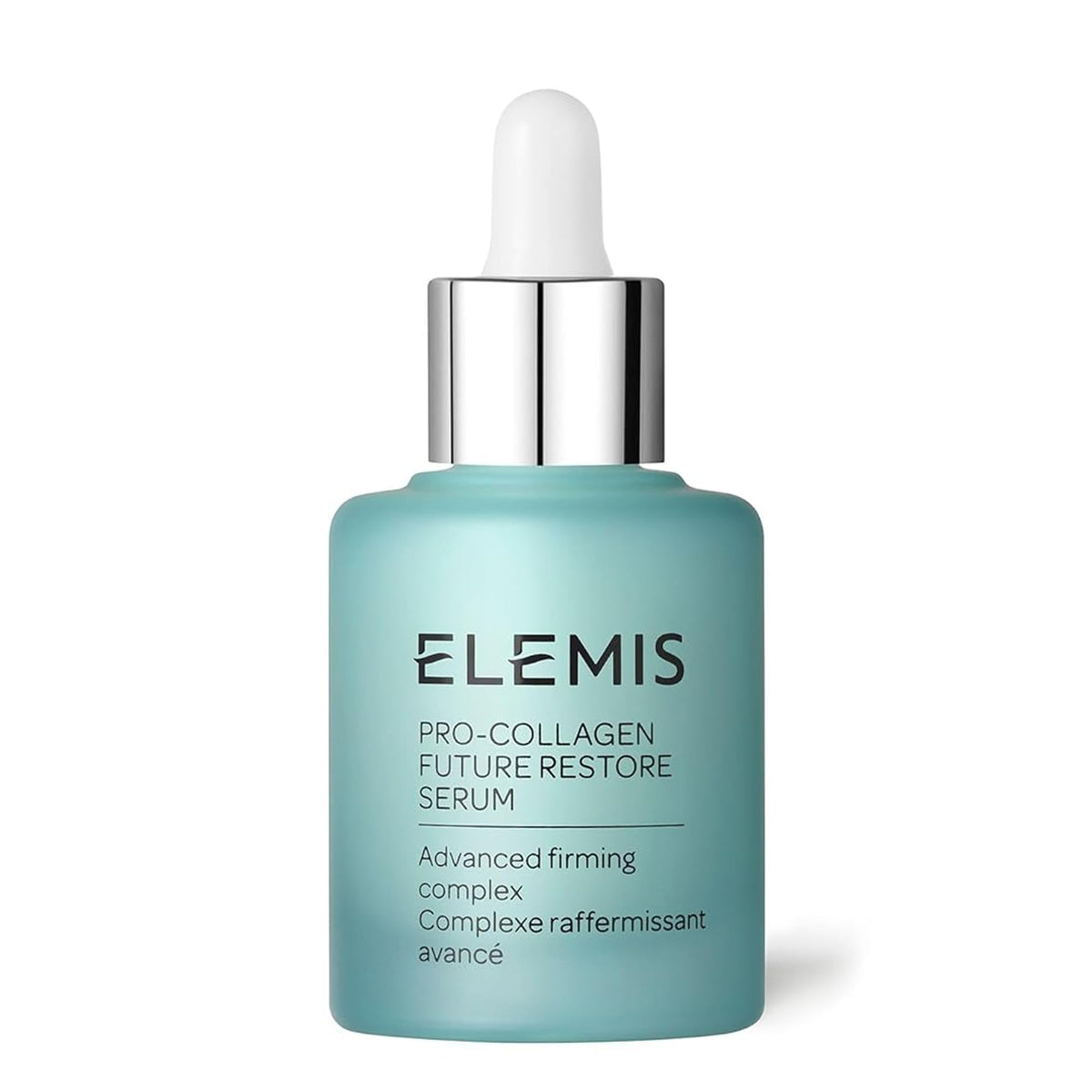 ELEMIS front bottle showing sleek 30ml recyclable design and premium finish