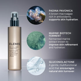 ELEMIS bottle held in hand showing 150ml size for travel and daily use convenience