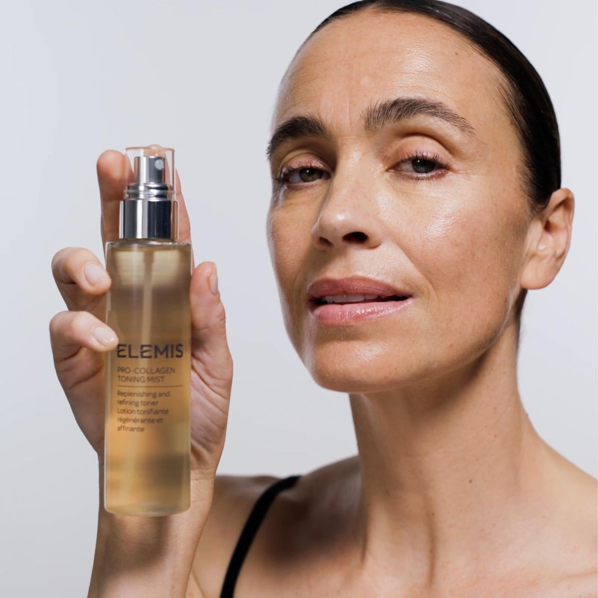 ELEMIS packaging and label close-up showing product details and professional branding