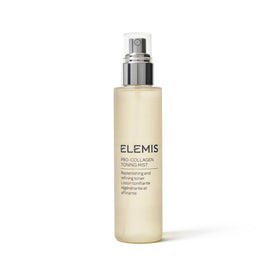 ELEMIS bottle front view showing clean design and reflective finish benefits clarity