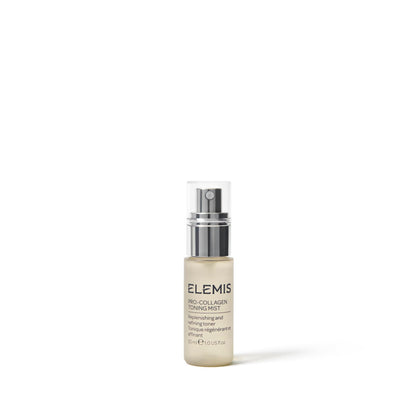ELEMIS Pro-Collagen mist front packaging showing compact 30ml bottle and label for easy travel