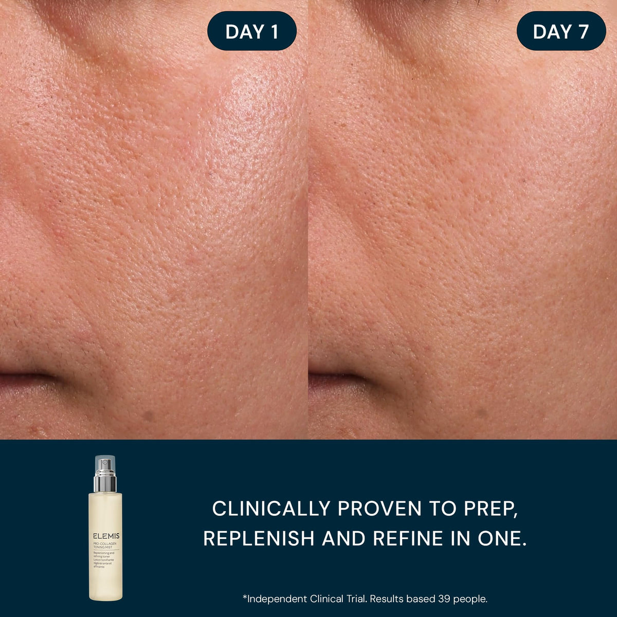 ELEMIS mist spraying fine cloud for instant hydration and makeup-safe layering