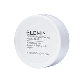 ELEMIS front packaging showing resurfacing pads and compact travel benefit
