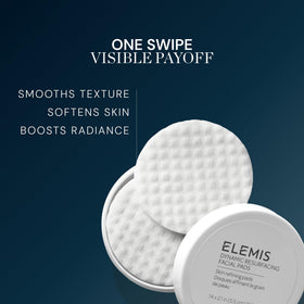 ELEMIS pad next to a coin for size comparison and convenient portability benefit