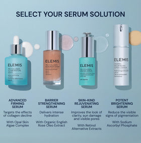 ELEMIS serum on vanity with towel and mirror conveying daily skincare ritual