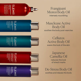 ELEMIS bottle held in hand for size comparison and travel-friendly convenience