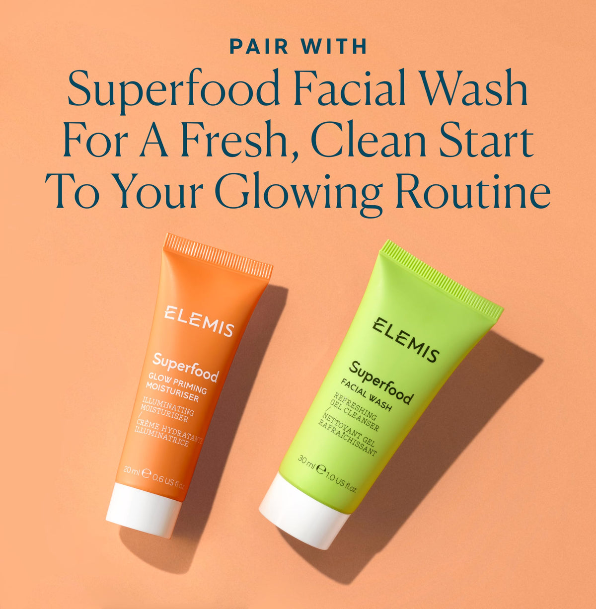 ELEMIS dabbed on cheek showing subtle highlight and natural luminosity