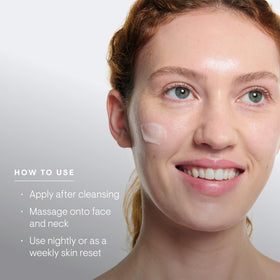 ELEMIS applying cream as part of night routine for hydrated skin by morning