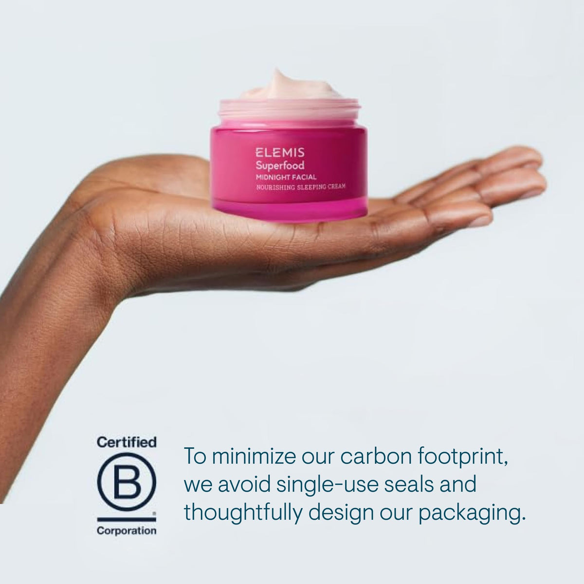 ELEMIS packaging label close detail showing product name and ingredients