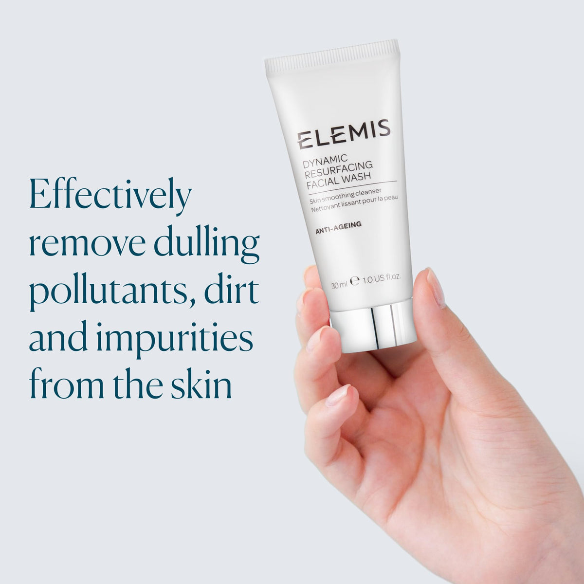 ELEMIS close-up of foaming gel texture illustrating gentle exfoliation benefit