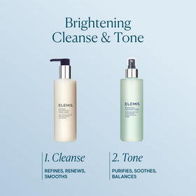 ELEMIS toner styled with lavender sprigs emphasizing botanical calming and soothing benefit
