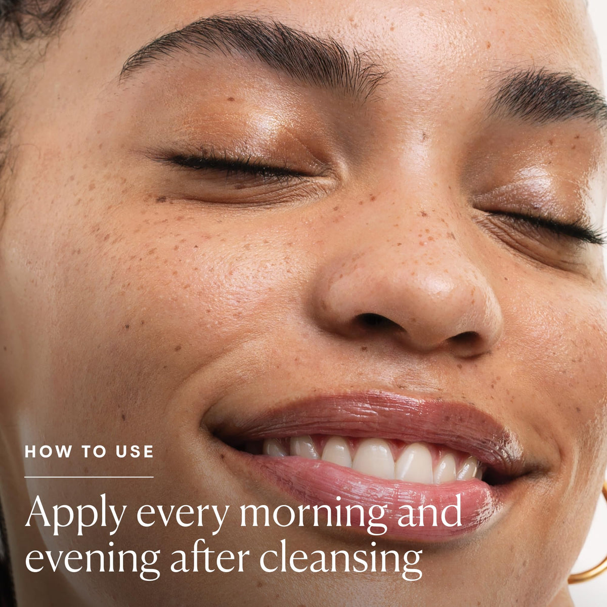 ELEMIS toner pouring into hand demonstrating easy application and immediate refresh benefit