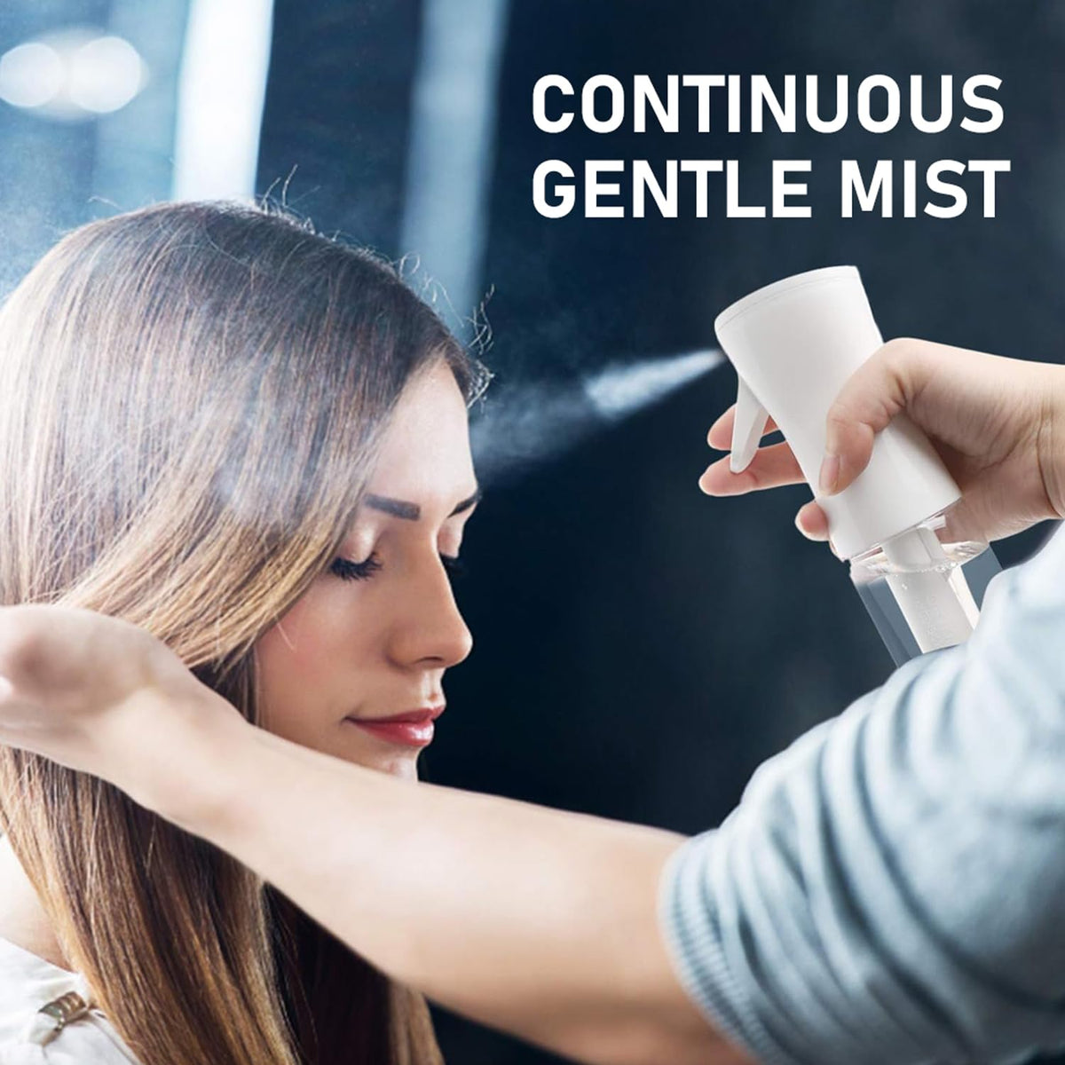 ELEMSY fine mist texture mid-air demonstrating even coverage benefit