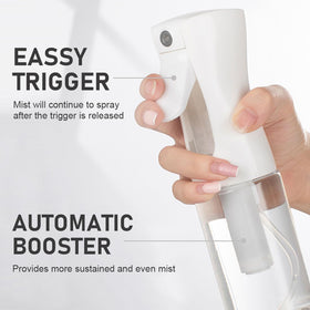 ELEMSY bottle held in hand to show 6.8 oz scale and comfortable ergonomic grip