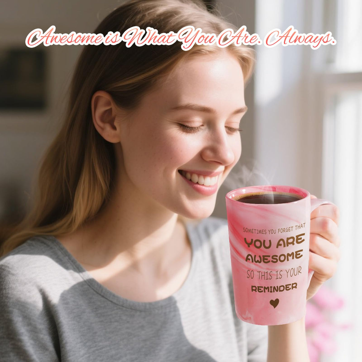 Eletorot pink marble mug closeup highlighting texture and daily comfort