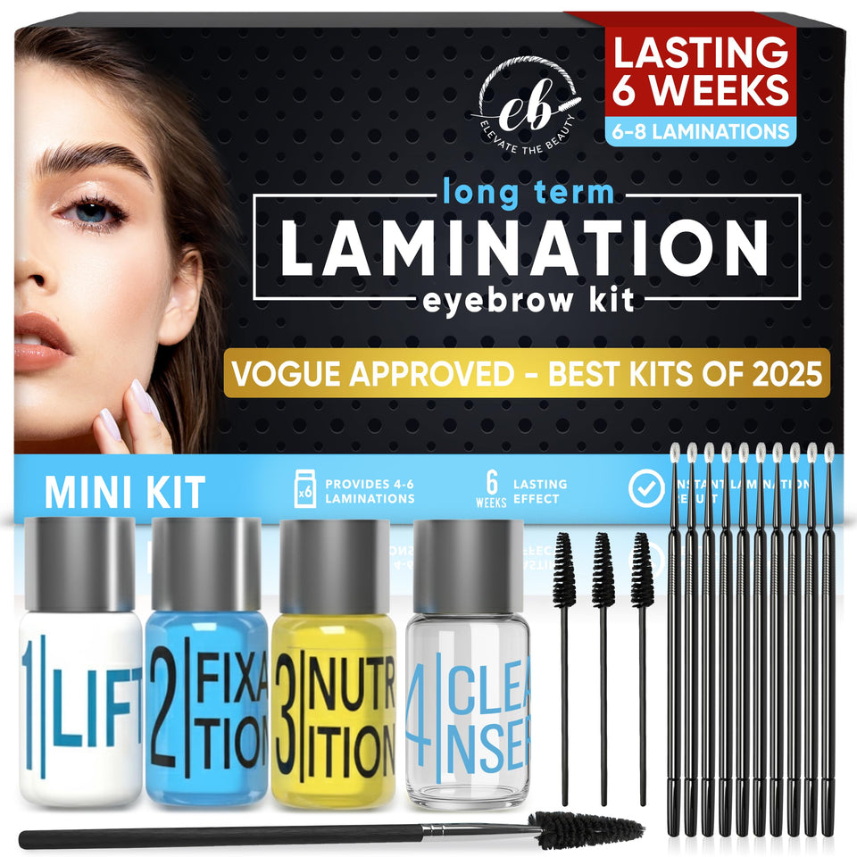 Elevate the Beauty front packaging showing kit contents and benefits