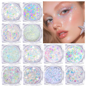 ELEVAVE front packaging white scheme showing the glitter set and shapes for easy choice