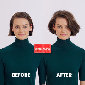 ELEVEN AUSTRALIA before and after showing increased volume and refreshed hair