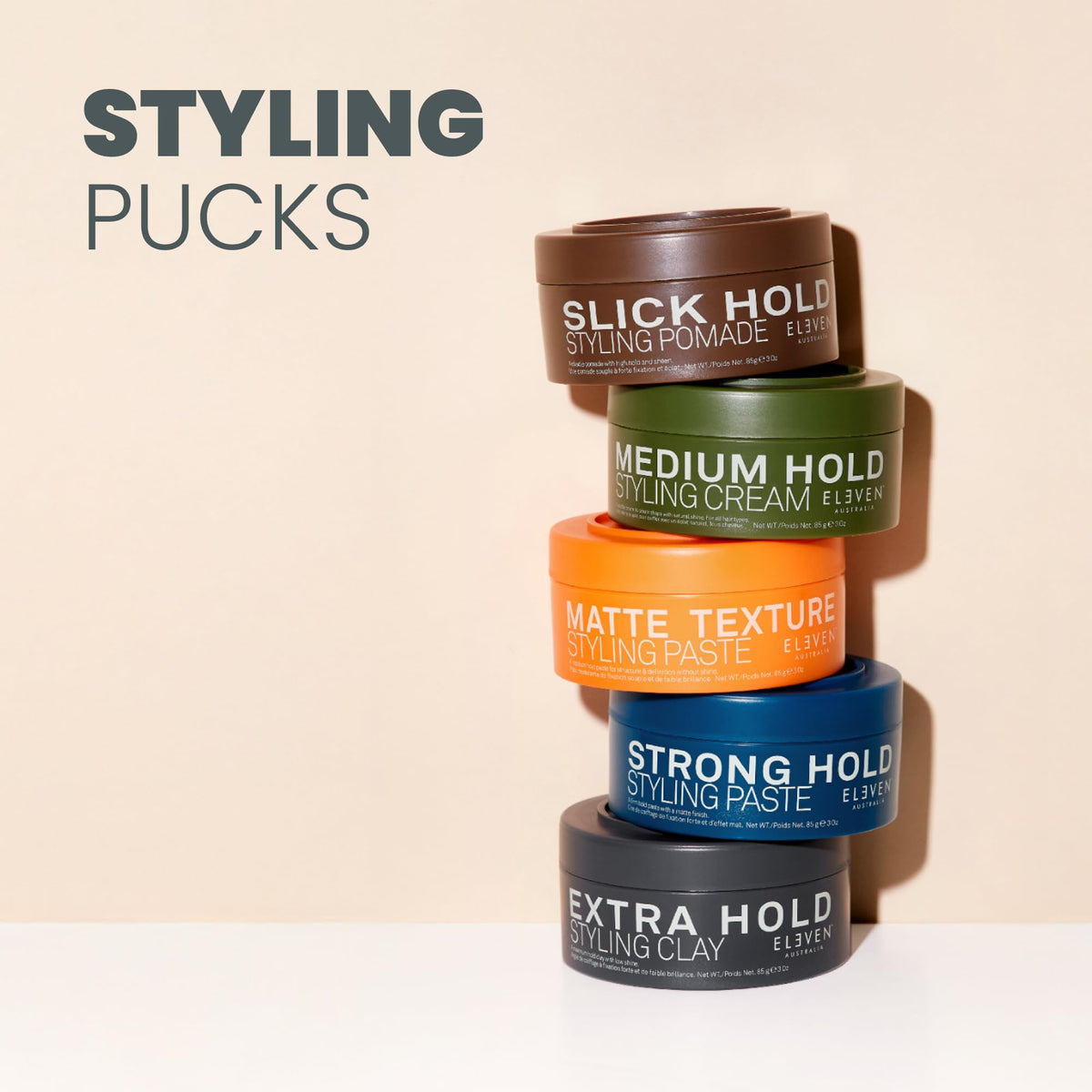 ELEVEN AUSTRALIA label close-up highlighting key ingredients and product benefits
