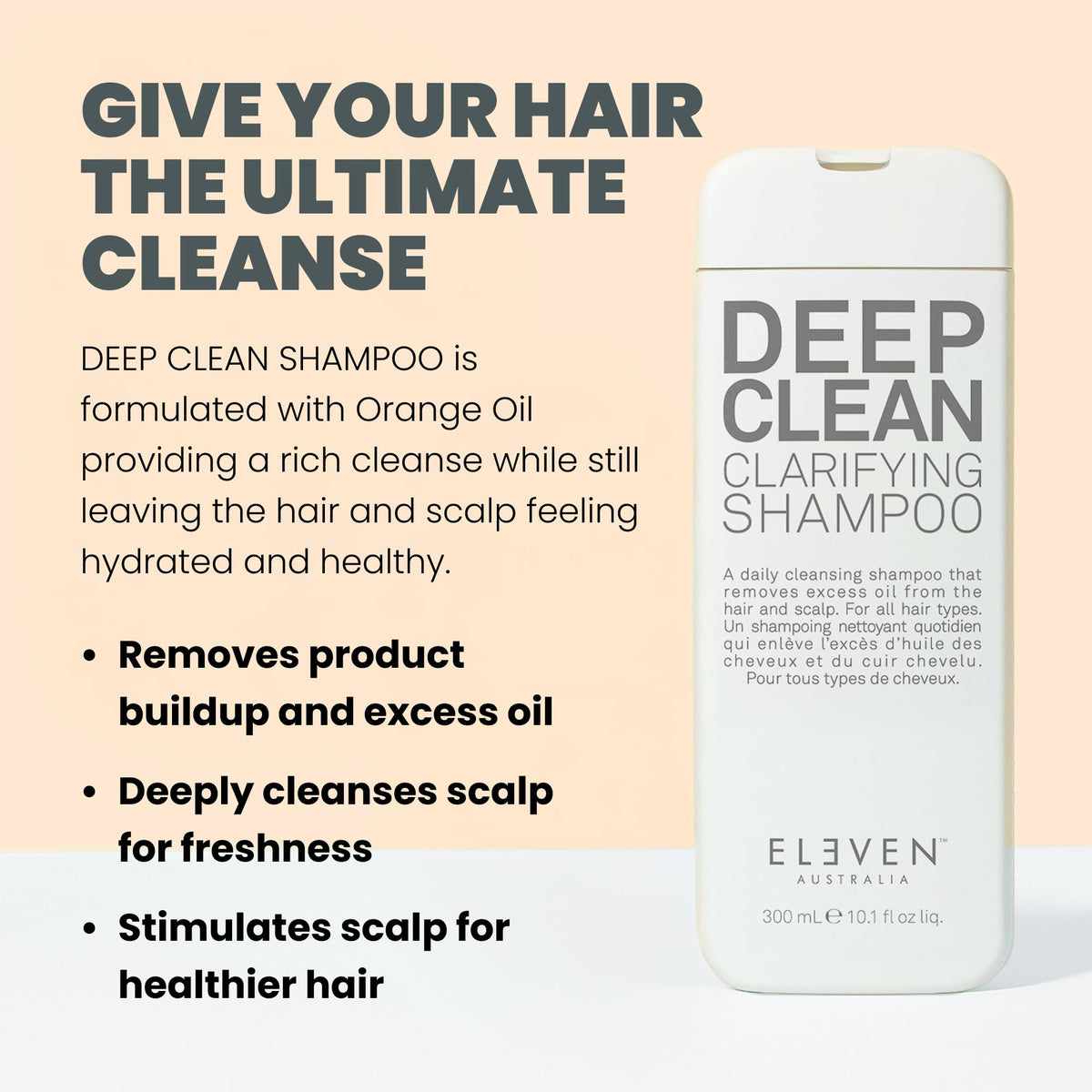 ELEVEN AUSTRALIA shampoo texture close-up highlighting creamy lather and gentle cleanse