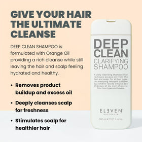 ELEVEN AUSTRALIA shampoo texture close-up highlighting creamy lather and gentle cleanse