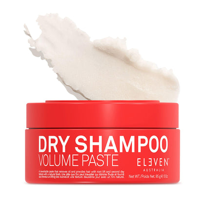 ELEVEN AUSTRALIA front view of dry shampoo volume paste showcasing packaging and size