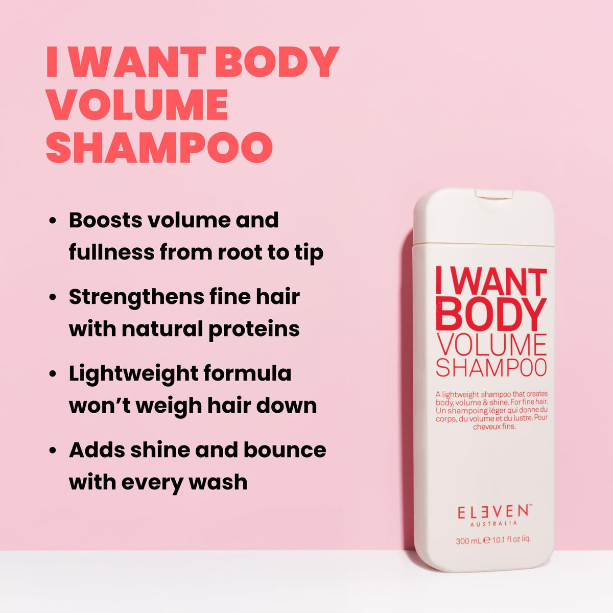 ELEVEN AUSTRALIA label close-up highlighting key ingredients and benefits