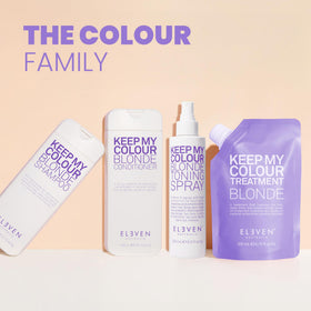 ELEVEN AUSTRALIA lifestyle image of cool-toned blonde hair after using the shampoo