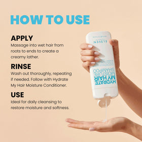 ELEVEN AUSTRALIA shampoo in hand lathering hair for nourishing cleanse