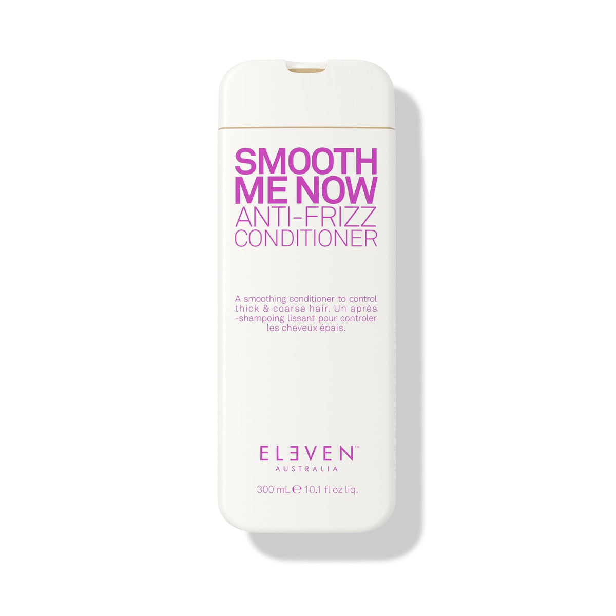 ELEVEN AUSTRALIA Smooth Me Now front packaging showing bottle and label benefit