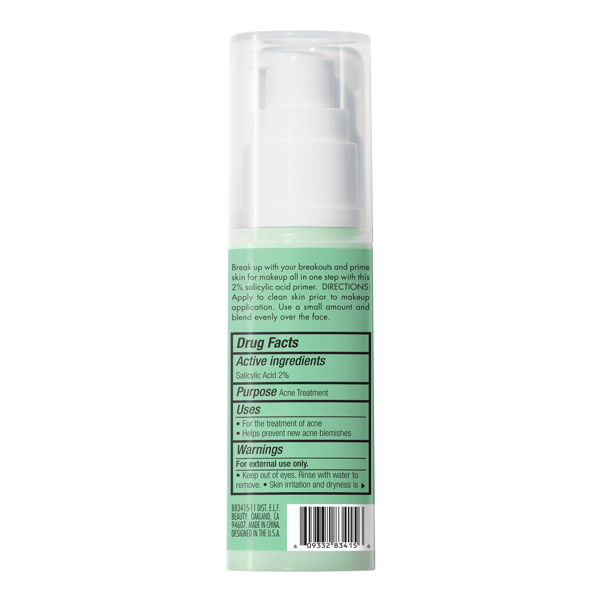 e.l.f. primer on bathroom counter in routine setting showing everyday use benefit